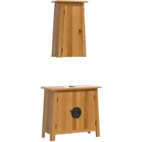 vidaXL 2-tlg. Badmöbel-Set Massivholz Kiefer