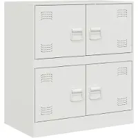 vidaXL Sideboard Weiß 67x39x73 cm Stahl
