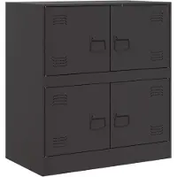 vidaXL Sideboard Schwarz 67x39x73 cm Stahl