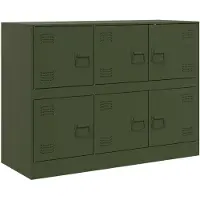 Super Merchant Sideboard Olivgrün 99x39x73 cm Stahl