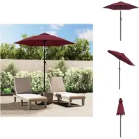 vidaXL Sonnenschirm Burgunderrot 200 x 224 cm Aluminium - Sonnenschirme & Sonnenschutze
