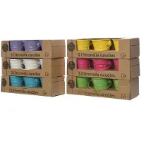 Nobrand Citronella-Kerzen 3 im Eimer 6 farbig sortiert 5 x 6,5 cm | 5 Stück