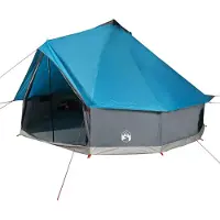 vidaXL Tipi-Familienzelt 6 Personen Blau Wasserdicht