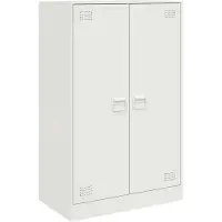 vidaXL Sideboard Weiß 67x39x107 cm Stahl
