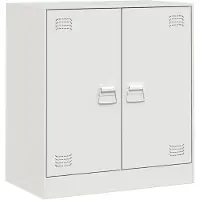 vidaXL Sideboard Weiß 67x39x73 cm Stahl