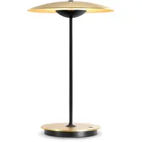 Marset LED-Akkutischlampe Ginger, Alu, messing, dim.