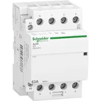 Schneider Electric SE A9C24763 Installationsschütz iCT, 63A, 3P+N, 4-SchlieÃer Kontakte, 220/240V 5