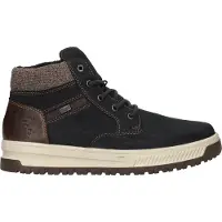 Rieker Winterboots , Herren, Gr. 47, Warmfutter, schwarz, Lederimitat, Textil, Schuhe Winterboots, Casual-Stiefelette, Schnürboots mit riekerTEX-Membran, Topseller