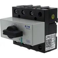 Eaton 1314207 Lasttrennschalter, DMM, 125 A, 4-polig, mit blauem Drehgriff (Typ C) und Antriebsachse, Vertikalanschluss DMM-125/4+CM