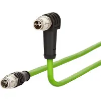 METZ CONNECT Verbindungsleitung M12 ST-M12 ST, 8-pol X-kodiert, gerade-gewinkelt, 5 m