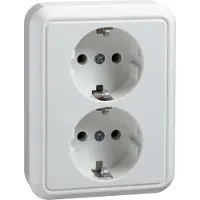ELSO Schneider Electric Steckdose 235404 2f. 16A halbversenkt FASHION rw