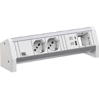 Bachmann 902.0305 DESK white 2xP40 1xUSB A/C 22W 1xCM RAL9010 9020305