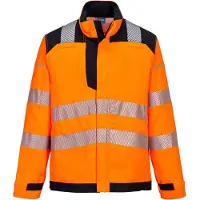 Portwest Warnschutz-Arbeitsjacke PW3 FR722 Gr. L orange/schwarz