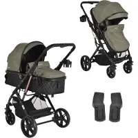 Moni Kombikinderwagen Rafaello 2 in 1, umbaubar, Sportsitz, Fußabdeckung, Tasche
