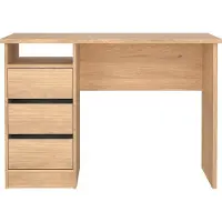 Giga Function Plus Schreibtisch 3 Schubladen, Farbwahl:Jackson Hickory