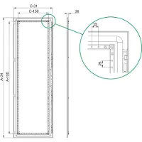 Schneider Electric NSYSFD226 Spacial SF-Volltür, 2200x600mm