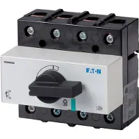 Eaton Lasttrennschalter, DMM, 125 A, 3-polig, mit schwarzem Drehgriff und Antriebsachse 6093344