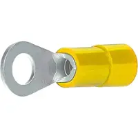 OEM Intercable Q-Serie DIN-isolierte Kabelschuhe, Ring, gerade, 4–6 mm², M6, verzinnt – gelb, GV, 1000 Stück (ICIQ66GV)