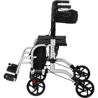 Uniprodo 2-in-1 Reha-Gehwagen mit Kinderwagenfunktion, faltbar mit Tasche bis 136 kg