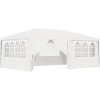 vidaXL vidaXL-Partyzelt-mit-Seitenwänden-professionell-90-g/m²-4x6-m-weiß