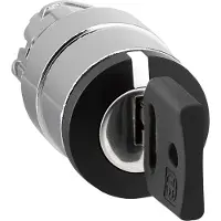 Schneider Electric Electric ZB4BG2F015 Schlüsselschalter, Frontelement, Harmony XB4, Metall, 22mm, schwarz, 2 Stellungen, rastend, F015
