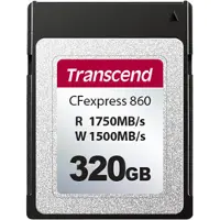 Transcend CFexpress 860, 320 GB, CFexpress, 1750 MB/s, 1500 MB/s, Schwarz