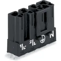 Wago 770-814 Stecker für Leiterplatten,gerade,4-polig,schwarz 770814 - 50 Stück