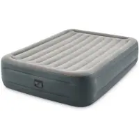 OEM Lichtgrijs PVC-Luftmatratze 2 Personen mit integrierter Elektrorammer, Reisebeutel und Reparaturset, 203x152x46 cm