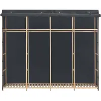 The Living Store Kleiderschrank Grau 200 x 40 x 170 cm Stoff