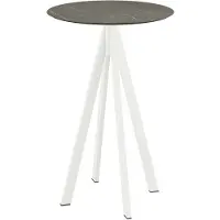 Veba Infinity Stehtisch Weiß gestell + Midnight Marble HPL Ø70 cm