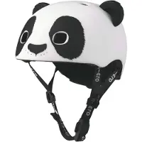 Micro mobility Micro Helm Panda, Helm mit offenem Visier, Hartschalenbau, Schnappverschluss-System, Matt