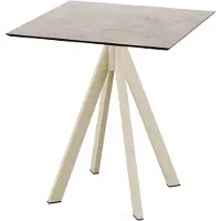 Veba Infinity Terrassentisch Sand gestell + Moonstone HPL 70x70 cm