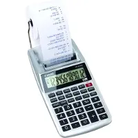 Canon P1-DTSCII Tischrechner mit Druckfunktion, 12-stellig, Farbrollendruck 744/CP16, batteriebetrieben oder Netzteil AD-11 optional, für Büro/Kasse