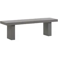 Beliani Trendy Gartenbank Grau Beton Outdoor&Indoor 150 x 40 cm Industrieller Stil Garten Salon