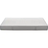 Beliani Schaumstoffmatratze Hart Weiß u. Grau Memory Schaum 180x200 cm 20 cm Hoch mit Abnehmbarem Bezug Reißverschluss 7 Zonen Matratze für Doppelbett