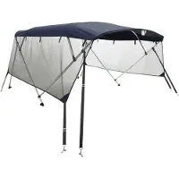 vidaXL 4-Bow Bimini-Top mit Mesh-Seitenteilen 243x(170-182)x137 cm