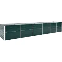 vidaXL Garten-Hochbeet Verzinkter Stahl 480x80x77 cm Grün