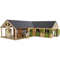 Kids Globe Pferdestall mit drei Boxen und Lagerung 1:24