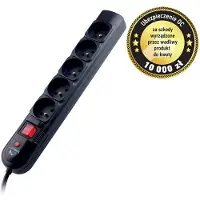 Tracer Power strip Tracer PowerGuard surge protector 5 sockets 1.8m black (TRALIS30406)