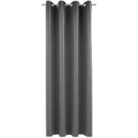 Homing Vorhang "Mia" Gr. 1, grau (dunkelgrau), B:140cm H:245cm, Polyester, Gardinen, Vorhang, Fertigschal