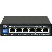 Avizio Switch 4x RJ45 PoE 100 Mbit/s + 2x RJ45 Uplink 100 Mbit/s