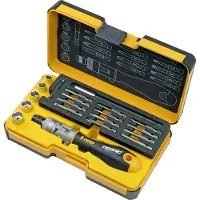 Felo ERGONIC K Box 20-teilig mit Ratsche/Knickschrauber, Bits & Steckschlüssel Jgo. Multicolor