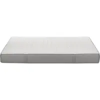 Beliani Schaumstoffmatratze Mittel Weiß u. Grau Memory Schaum 180x200 cm 20 cm Hoch Abnehmbarer Bezug Reißverschluss 7 Zonen Matratze für Doppelbett
