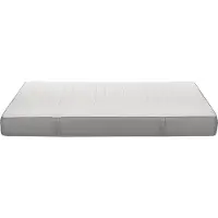 Beliani Schaumstoffmatratze Mittel Weiß u. Grau Memory Schaum 160x200 cm 20 cm Hoch Abnehmbarer Bezug Reißverschluss 7 Zonen Matratze für Doppelbett