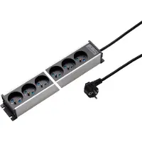 Kaiser Martin 12-fach Steckdosenleiste mit Erdungsstift 1.5M Kabel (Europäische Steckdose) - 1117KZL12l-sw15 [10 Stück]