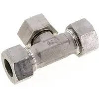 Tameson 18L Edelstahl T-Shape T-Verschraubung mit Drehgelenk 315 bar FKM Einstellbar ISO 8434-1
