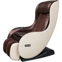 WELCON Massagesessel EASYRELAXX BEIGE / BRAUN - 3D Massagestuhl mit Neigungsverstellung elektrisch