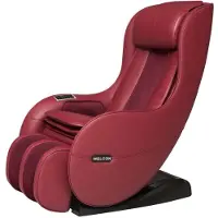 WELCON Massagesessel EASYRELAXX rot / weinrot / bordeaux - 3D Massagestuhl mit Neigungsverstellung elektrisch
