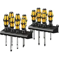 Wera Big Pack 900 Schraubendrehersatz Kraftform : Der Schraubmeißel + Rack, 13-teilig - 05133285001