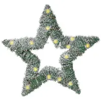 B2X Weihnachtsstern mit 40 LED-Lichtern und Schneeeffekt
